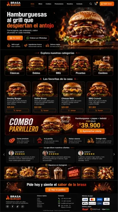Tema Grill Chief aplicado a una tienda online